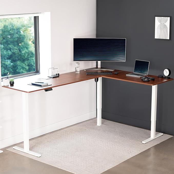 VIVO Electric Corner 84 x 63 inch L-Shaped Standing Desk, Memory Height - Image 8