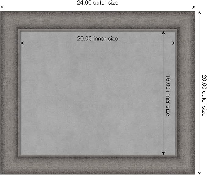 Amanti Art Grey Framed Magnetic Board 20x24 Small Vision Board - Image 4