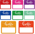Name Tag Stickers, 120 Pcs Hello My Name is Stickers, (3" x 2.5") Adhesive Nametags Name Labels Sticker for School Classroom, Meeting, Conferences, Clothes, Office & Christmas