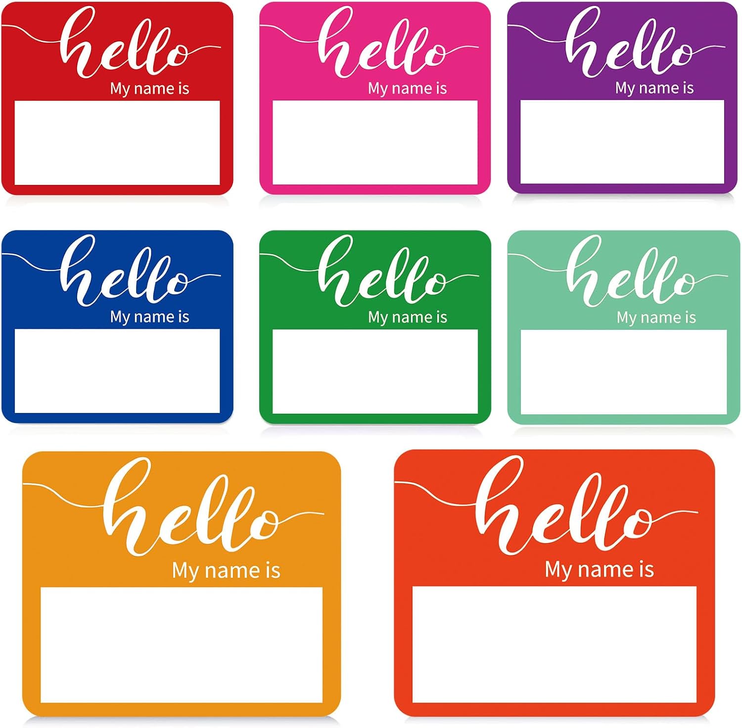 Name Tag Stickers, 120 Pcs Hello My Name is Stickers, (3" x 2.5") Adhesive Nametags Name Labels Sticker for School Classroom, Meeting, Conferences, Clothes, Office & Christmas