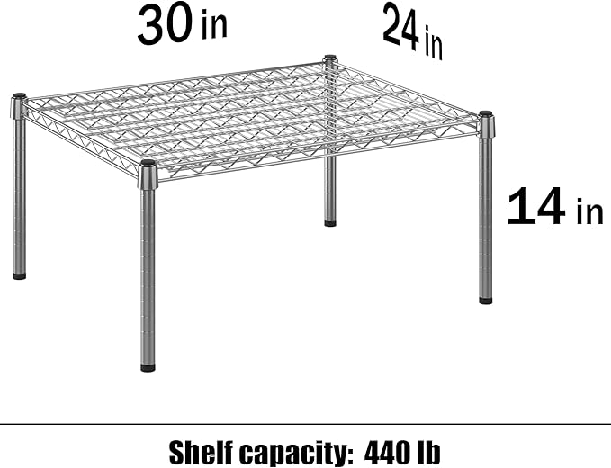 Regal Altair 24" Deep x 30" Wide x 14" Height Wire Shelving Kit | 1-Tier | NSF - Image 3