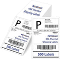 METRONIC Shipping Labels 4x6 500 PCS Fanfold Direct Thermal Labels, Perforated by METRONIC