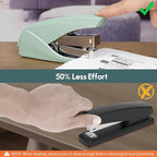 AFMAT Effortless Stapler for Desk, 50 Sheet Capacity, Low Force, Built-in - Image 2