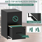 FLIXELIO 2 Drawer File Cabinet - Image 4