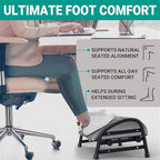 YEASHEIN Adjustable Foot Rest for Under Desk at Work, Velvet Under Desk Footrest - Image 5