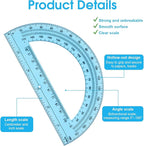 Hoiny 10 Pack Clear Protractor, 6 Inch Plastic Protractors, 180 Degrees - Image 3