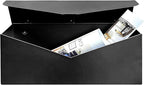 NACH Black Envelope Wall Mount Mailbox, Rust Resistant Metal Mailbox, Mailboxes - Image 8