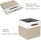 DECOMOMO Storage Basket with Lid, Storage Cubes with Handles, Fabric Box with - Image 7
