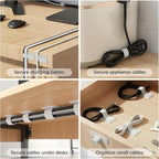 100 Pcs Hook and Loop Cable Straps, Under Desk Cord Management Self Adhesive - Image 5