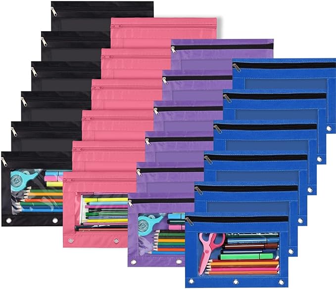 YoeeJob Pencil Pouch for 3 Ring Binder，Zipper Pencil Pouches Bulk，Pencil Case by YoeeJob