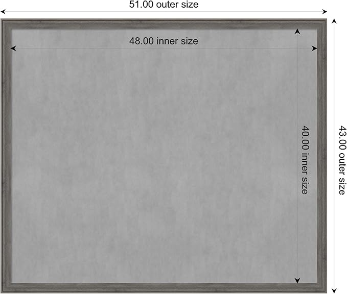 Amanti Art Grey Framed Magnetic Board 43x51 Oversize Vision Board - Image 4