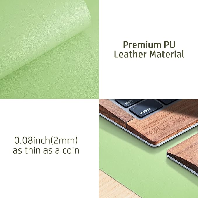 Aothia Leather Desk Pad Protector, Office Desk Mat, Large Mouse Pad, Non-Slip - Image 8