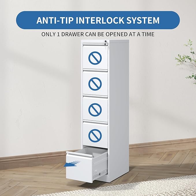FLIXELIO 5 Drawer File Cabinet - Image 5
