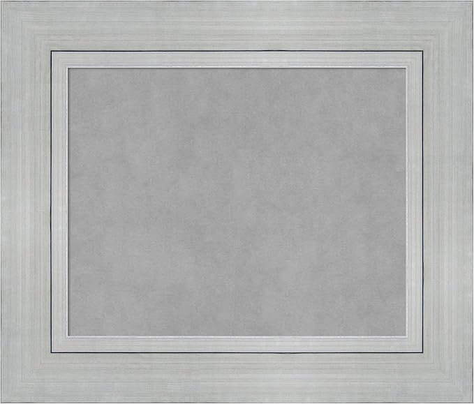 Amanti Art Silver Framed Magnetic Board 23x27 Small Vision Board by AmantiArt
