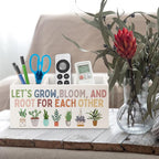 URLLUAE Boho Plant Classroom Wooden Pen Pencil Holder - Image 5