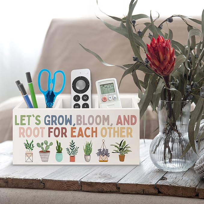 URLLUAE Boho Plant Classroom Wooden Pen Pencil Holder - Image 5