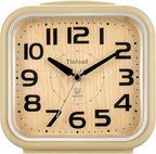 Tinload 5.5" Large Analog Alarm Clock Silent Non Ticking, Gentle Wake, Beep by Tinload