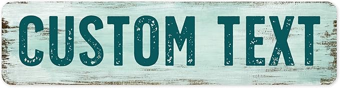 Custom Sign, Custom Street Sign, 11 Font Colors, 13 Font Styles, 4 Hole Options by MySignCenter