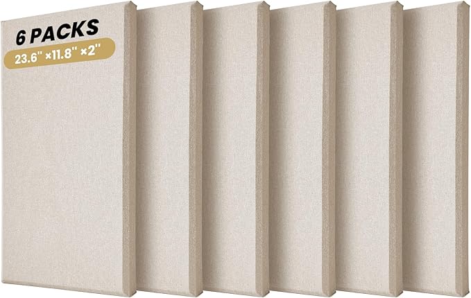6 PCS Acoustic Panels, Large Soundproof Wall Panels, Professional Fiberglass - Image 9