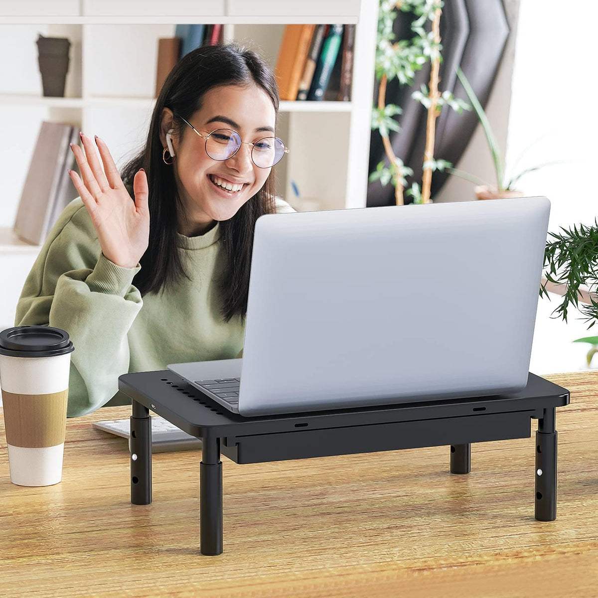 WALI Computer Monitor Stand with Storage