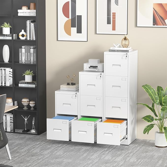 INTERGREAT 2 Drawer File Cabinet, Lockable Vertical File Office Cabinet - Image 6
