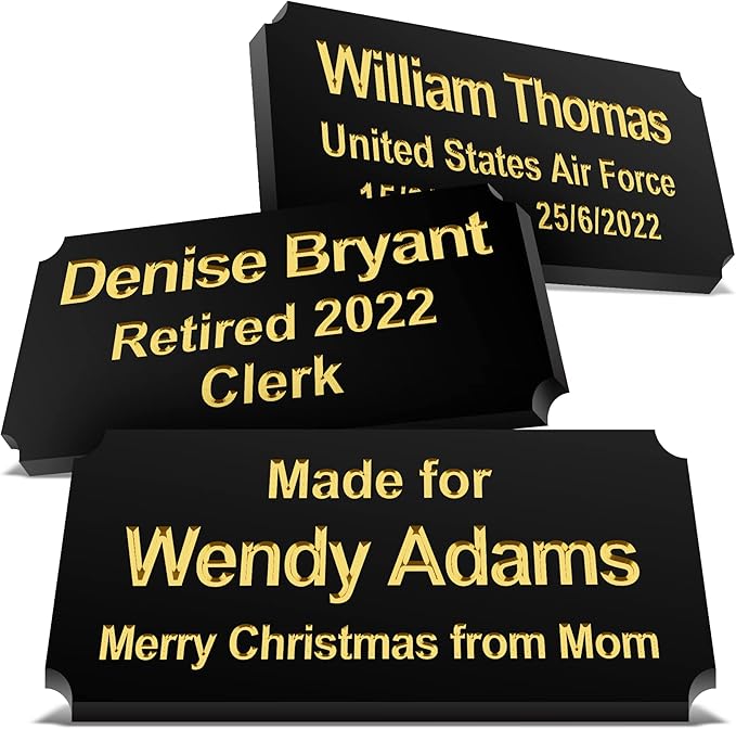 Personalized Name Plates, Deep Engraved Plaque, Custom Name Plate by Caramel