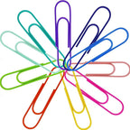 CasaVibe 50 Pack 4 Inches Jumbo Paper Clips, Vinyl Coated Multicolored Extra - Image 2