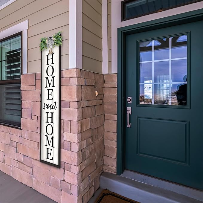 LuZhiQiang Welcome Sign for Front Porch Outdoor Home Sweet Home, Rustic Outside - Image 6