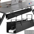 Desk Cable Management Tray, Fabric Cable Organizer, No Drill Large Clamp/Screw by Uawsyut
