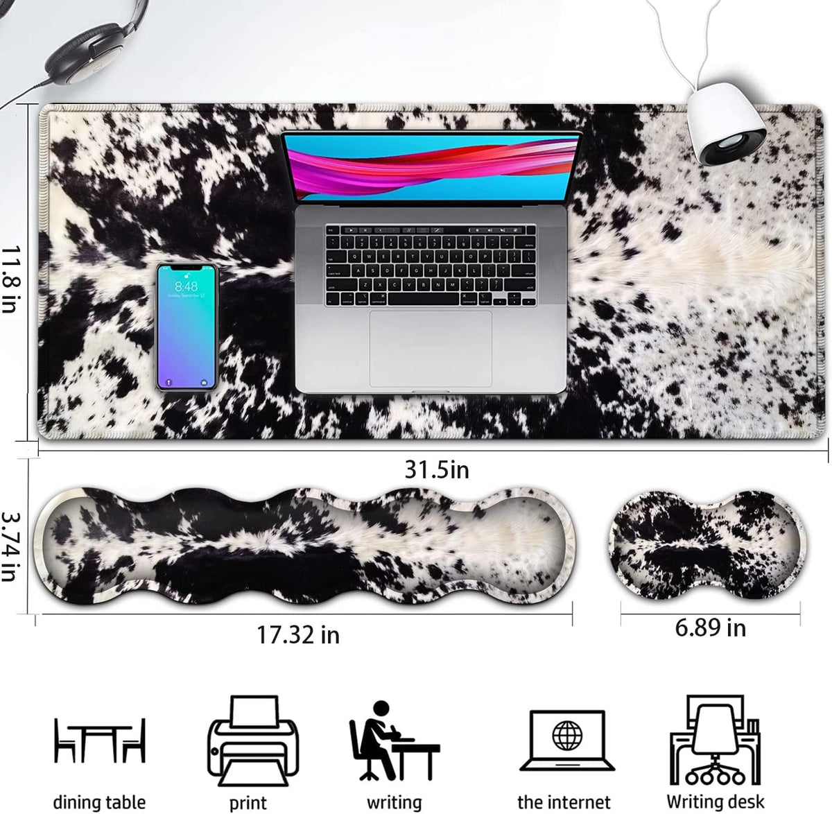 Gaming Mouse Pad and Keyboard Wrist Rest, Large Extended Mouse Pad 31.5X 11.8...