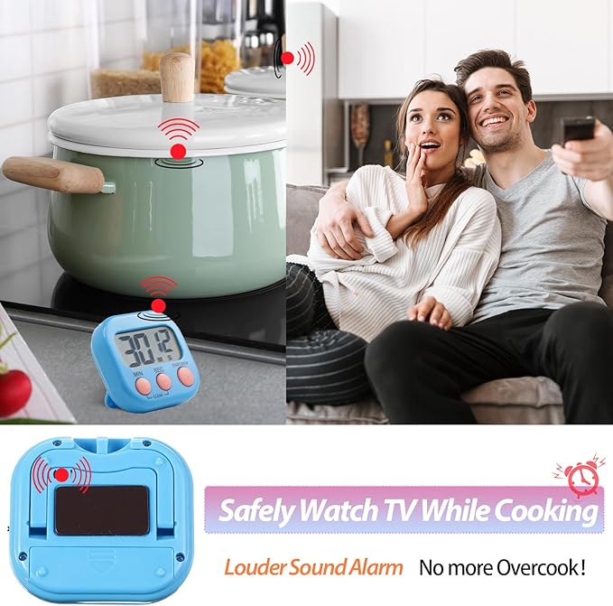 Weewooday 24 Pcs Digital Kitchen Timer Magnetic Timer Bulk On/Off Switch Minute - Image 5