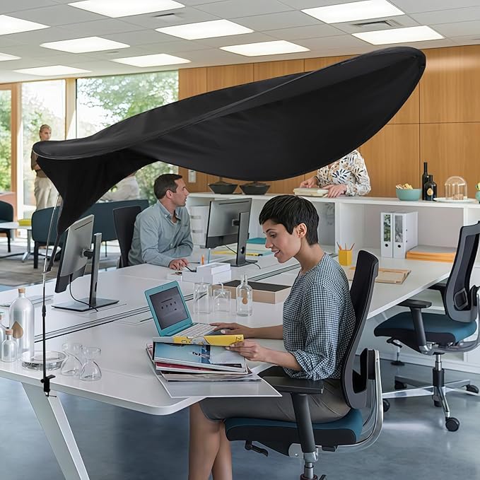Adjustable Office Cubicle Desk Shade –Blocks Light and Visual Distractions - Image 3