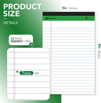 KAISA White Legal Pads Writing Pads Recycled Paper 5"x8" Narrow Ruled Lined - Image 2