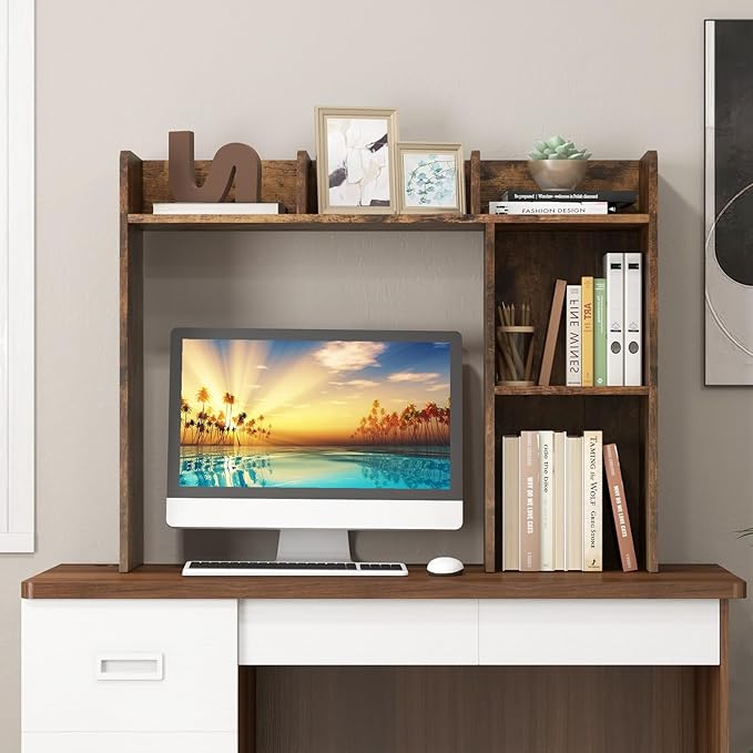 Tangkula Desktop Bookshelf, Countertop Storage Hutch - Image 9