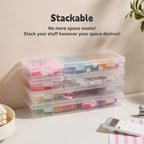 novelinks Stackable Plastic Clear Storage Box Containers - Image 4