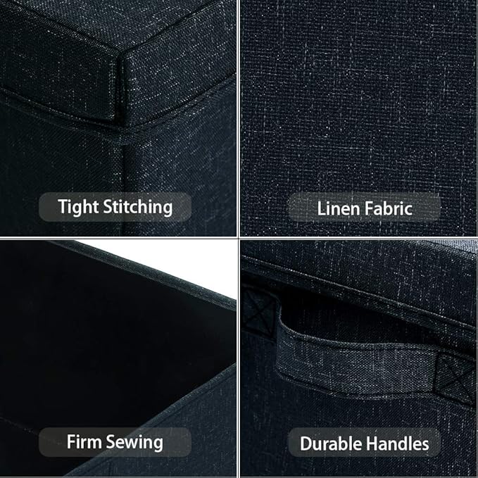 HOONEX Linen Foldable Storage Bins - Image 4