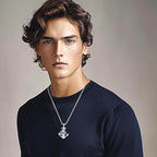 Compass Necklace for Women Men 925 Sterling Silver Pendant Urn Necklaces for - Image 2