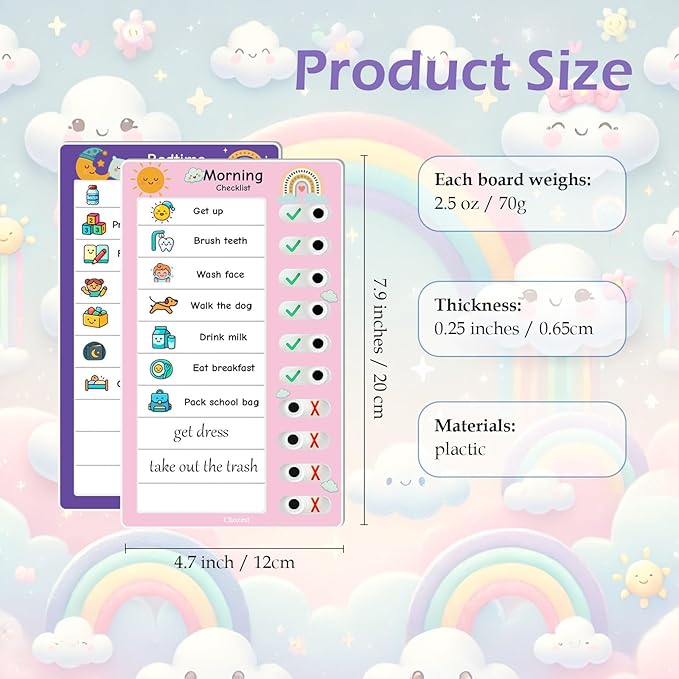 2PCS Magnetic Visual Chore Chart - Image 4