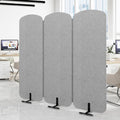 Natwind 3 Panel 73.2 x 71 inch Office Room Privacy Protect Space Divider by Natwind