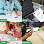 TFDLCG zm Green Clipboard with Pen Holder, Plastic Clipboard Standard Letter A4 - Image 7