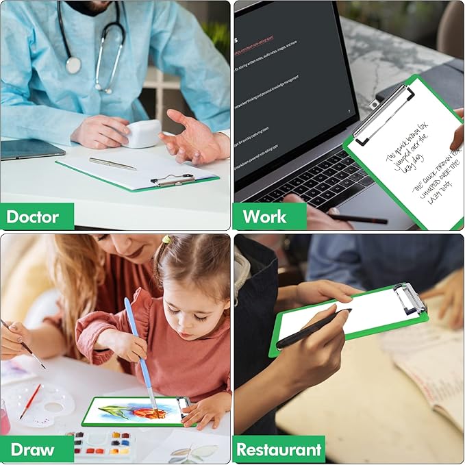 2 PCS Green Plastic Clipboard - Image 7