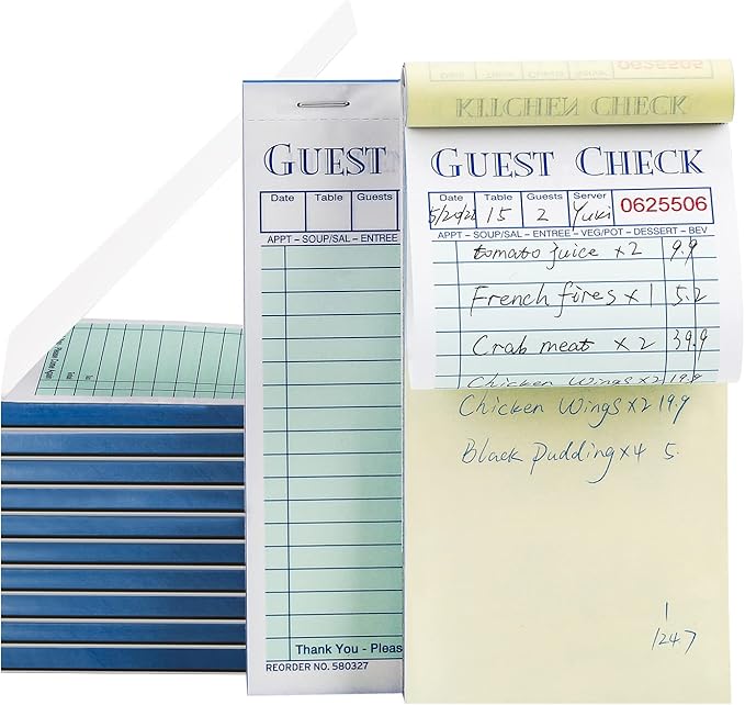 Methdic Guest Checks Server Note Pads 1000 Orders by Methdic