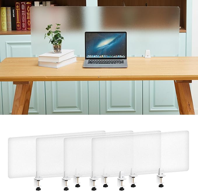 Tatuo 4 Pcs Acrylic Desk Privacy Panel 47.2''l x 15.8w'' Noise and Visual - Image 7