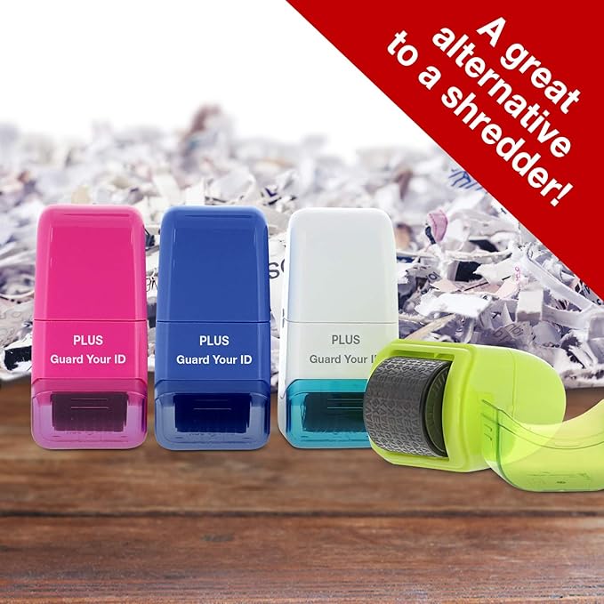 Guard Your ID Identity Protection Stamp Roller, Deluxe Multi-Color 4-Pack - Image 5