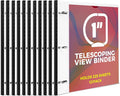MAKHISTORY 12 Pack Telescoping 3 Ring Binder 1 Inch, Flexible Thin Binder by MAKHISTORY
