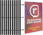 MAKHISTORY 12 Pack Telescoping 3 Ring Binder 1 Inch, Flexible Thin Binder by MAKHISTORY
