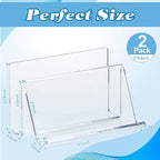 2 Pack 3x5 Index Card Display Holder Acrylic Cards Holder Stand Acrylic - Image 3
