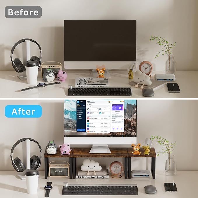 Aothia Wood Desktop Shelf for Top of Desk - Image 5