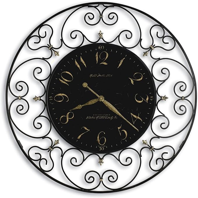 Hekman Furniture Joline Wall Clock – Elegant Oversized Decorative Analog Clock by Howard+Miller