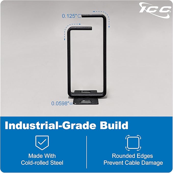 ICC 1.70” Metal Cable Management Ring, Rack or Wall Mount - Image 2